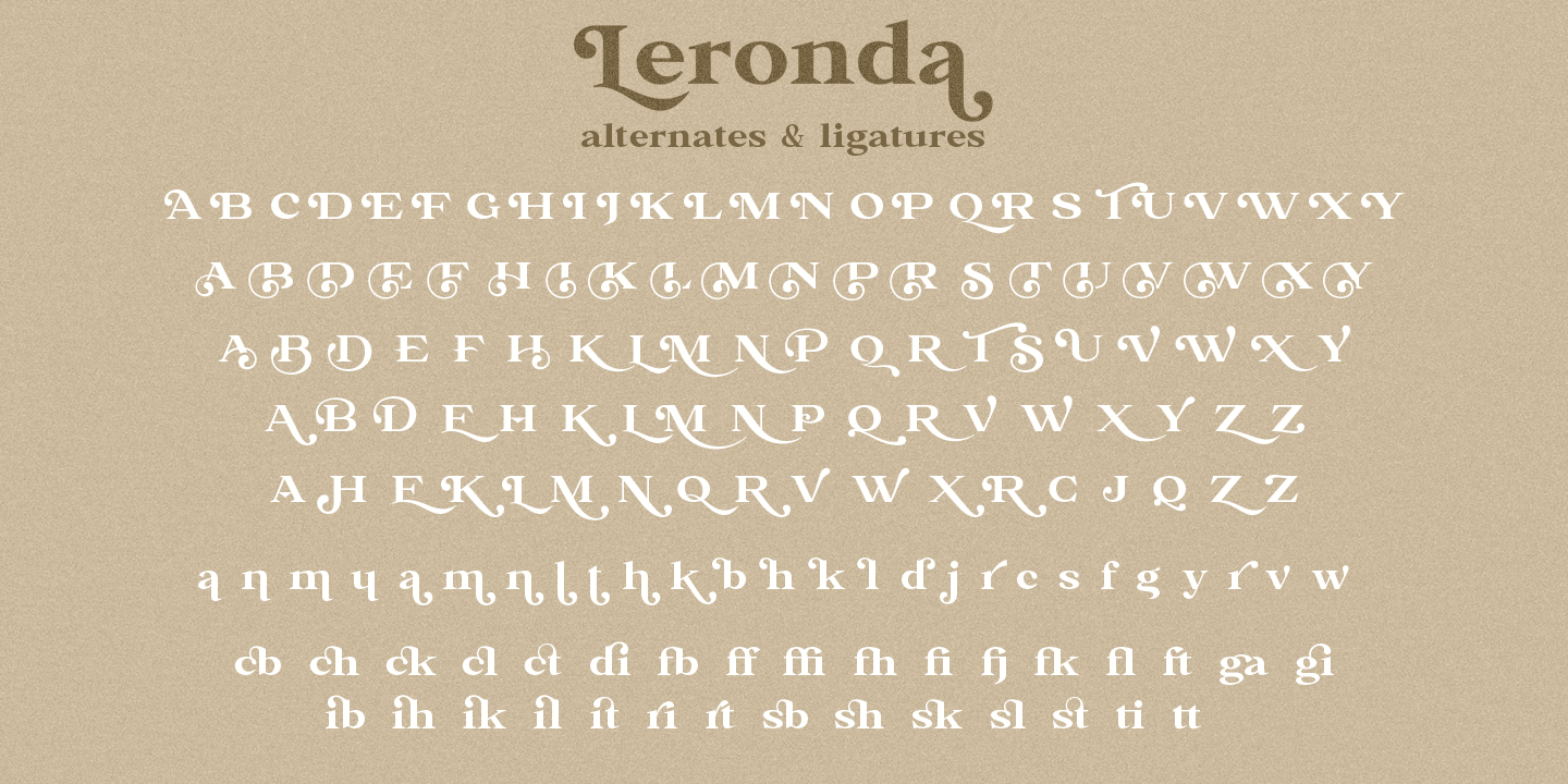 Пример шрифта Leronda #2